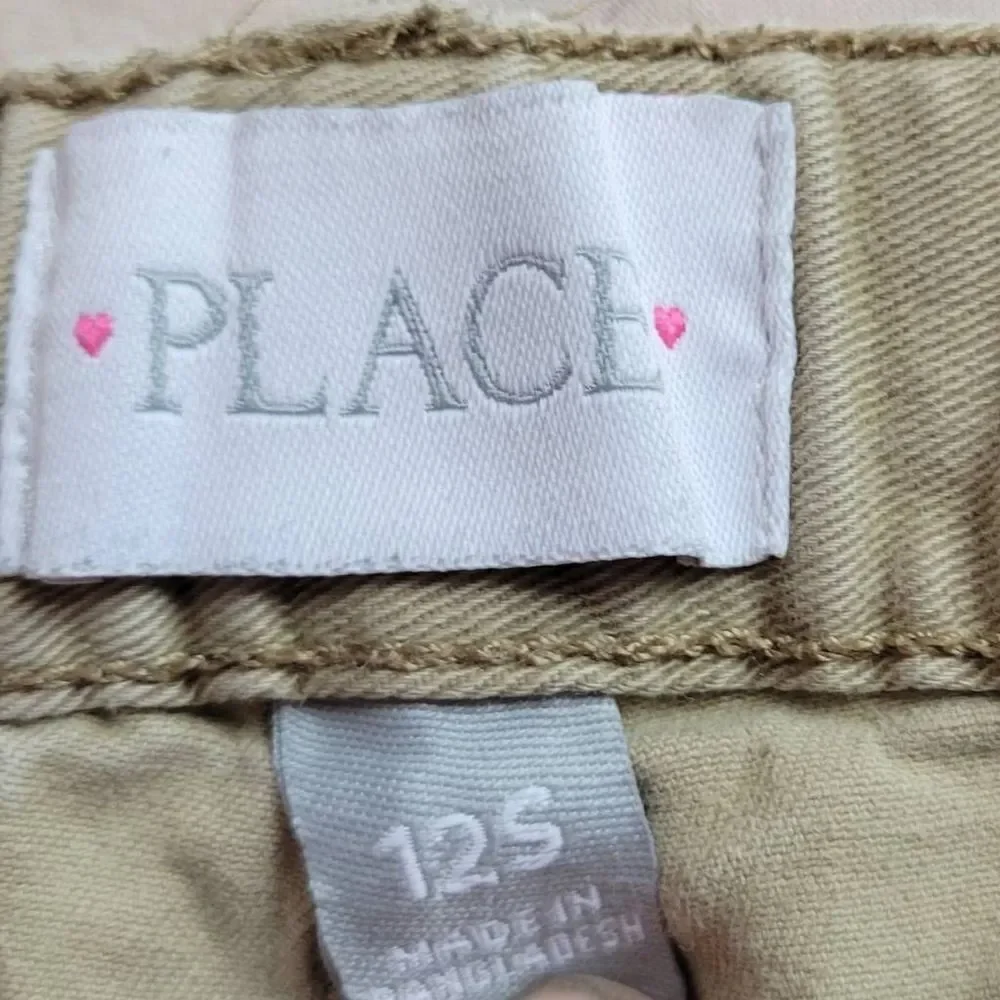 Children's Place khaki uniform bermuda shorts 12S
